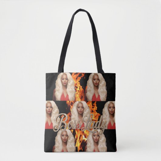 Boss Lady All-Over-Print-Taschentuch Tasche (Vorderseite)