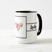 Boss Lady Balloon Ringer 15oz Tasse (VorderseiteRechts)