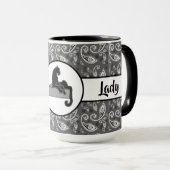 Boss Lady Black Cat Ringer 15oz Tasse (VorderseiteRechts)