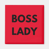 Boss Lady Black Letters Magnet (Vorne)