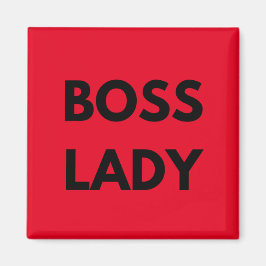 Boss Lady Black Letters Magnet