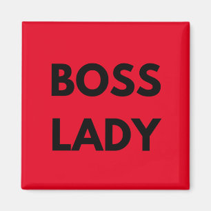 Boss Lady Black Letters Magnet