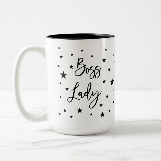 Boss Lady Black Star Zwei-Tone-Tasse Zweifarbige Tasse (Links)