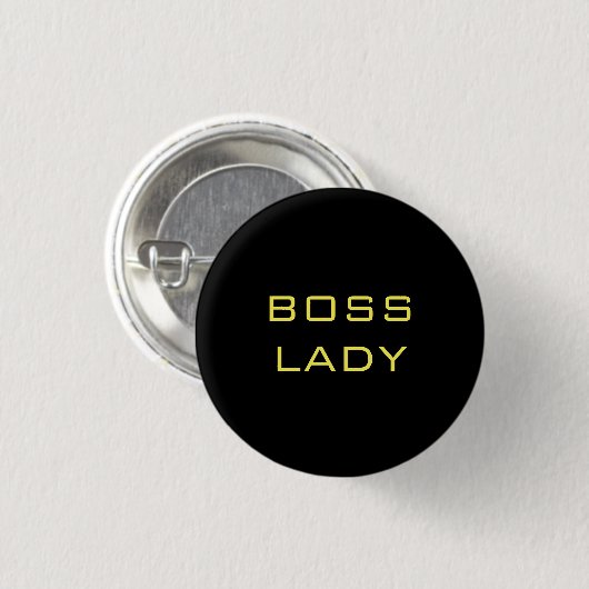 BOSS LADY BLACK YELLOW BUTTON (Vorne & Hinten)