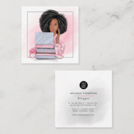 Boss Lady Blogger Business Card Quadratische Visitenkarte