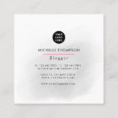 Boss Lady Blogger Business Card Quadratische Visitenkarte (Rückseite)