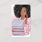 Boss Lady Blogger QR Code Visitenkarte (Vorderseite)