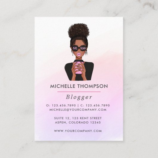 Boss Lady Business Card Visitenkarte (Rückseite)