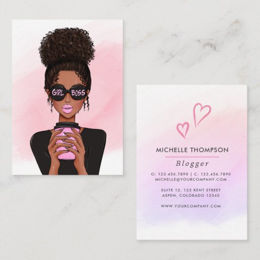 Boss Lady Business Card Visitenkarte (Vorne/Hinten)