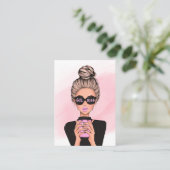 Boss Lady Business Card Visitenkarte (Stehend Vorderseite)