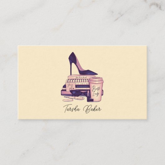 Boss Lady Business Cards Visitenkarte (Vorderseite)