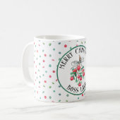 Boss Lady, Christmas Mistletoe Candy Muster 11oz Kaffeetasse (Vorderseite Links)