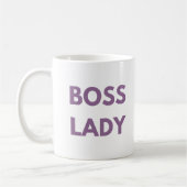 Boss Lady Coffee Tasse Lila Letters (Links)