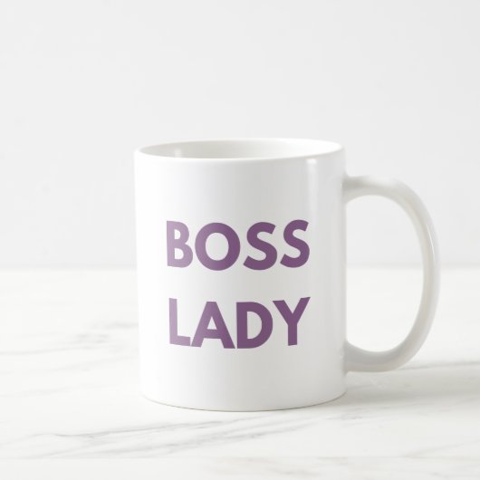 Boss Lady Coffee Tasse Lila Letters (Rechts)