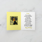 Boss Lady Cousin Afroamerikaner Geburtstag Karte (Innenseite)