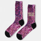 Boss Lady Couture Diamanten Crew Socken (Linkes Detail)