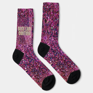 Boss Lady Couture Diamanten Crew Socken