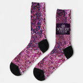 Boss Lady Couture Diamanten Crew Socken (Linkes Detail)