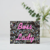 Boss Lady Crystals Postkarte (Stehend Vorderseite)
