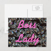 Boss Lady Crystals Postkarte (Vorne/Hinten)