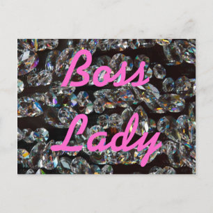 Boss Lady Crystals Postkarte
