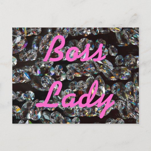 Boss Lady Crystals Postkarte (Vorderseite)