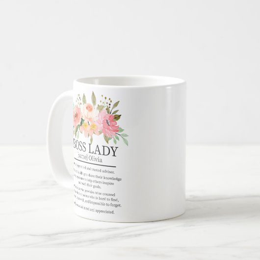 Boss Lady Definition Office Kaffeetasse (Vorderseite Links)