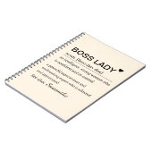Boss Lady Definition Personalisiert  Notizblock (Linke Seite)