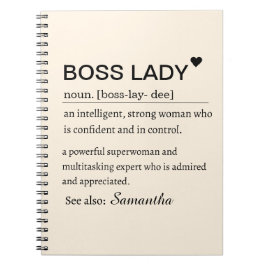 Boss Lady Definition Personalisiert  Notizblock