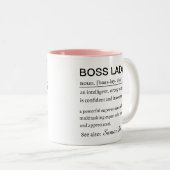 Boss Lady Definition Personalized Name  Zweifarbige Tasse (VorderseiteRechts)