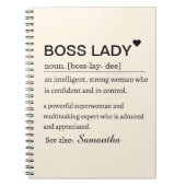 Boss Lady Definition Personalized Notizblock (Vorderseite)