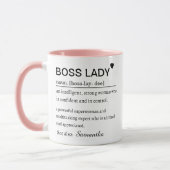 Boss Lady Definition Pink Tasse (Links)