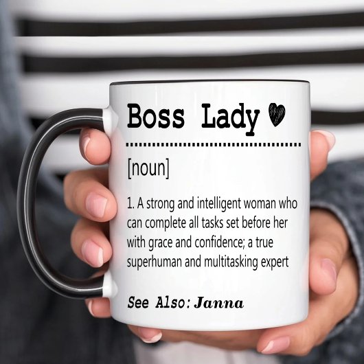 Boss Lady Definition Tasse
