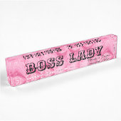 BOSS LADY DESK NAME PLATE NAMENSPLAKETTE
