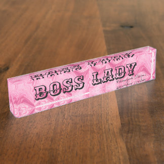 BOSS LADY DESK NAME PLATE NAMENSPLAKETTE