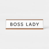 Boss Lady Desk Name Plate Schreibtischnamensplakette (Vorderseite )