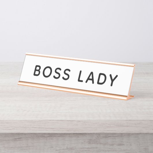 Boss Lady Desk Name Plate Schreibtischnamensplakette (Vorderseite )