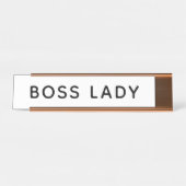 Boss Lady Desk Name Plate Schreibtischnamensplakette (Vorderseite )