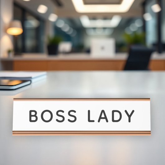 Boss Lady Desk Name Plate Schreibtischnamensplakette