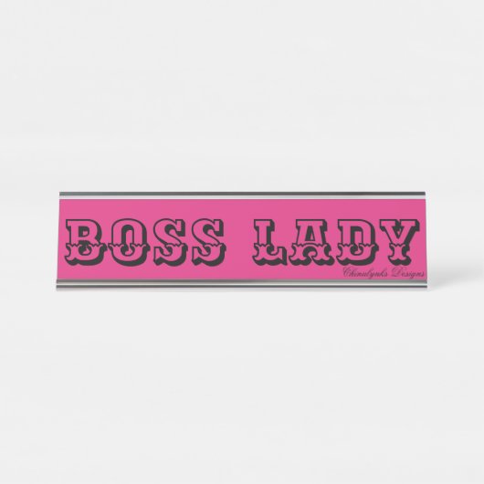 BOSS LADY DESK NAME TELLER SCHREIBTISCHNAMENSPLAKETTE (Vorderseite )