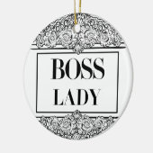 Boss Lady - Elegante Ermächtigung Keramik Ornament (Links)