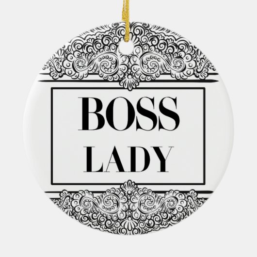 Boss Lady - Elegante Ermächtigung Keramik Ornament (Hinten)
