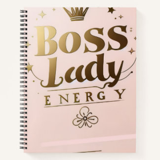 Boss Lady Energy Spiral Notebook Notizblock