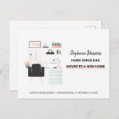 Boss Lady Entrepreneur Zuhause Office Moving Ankündigungspostkarte (Vorne/Hinten)