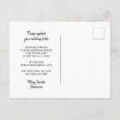 Boss Lady Entrepreneur Zuhause Office Moving Ankündigungspostkarte (Rückseite)