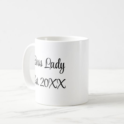 Boss Lady Est. Kaffeetasse (Vorderseite Links)