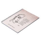 Boss Lady Face Rose Gold Ombre Motivierend Zitat Notizblock (Linke Seite)