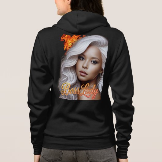 Boss Lady Fire Kapuzenpullover Hoodie (Rückseite)