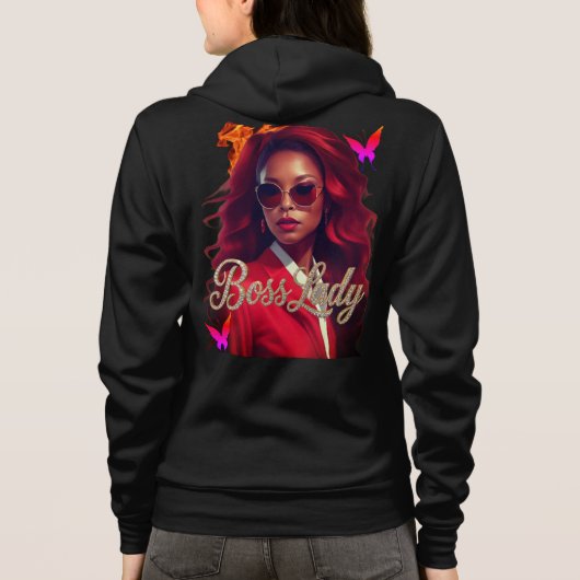 Boss Lady Fire Kapuzenpullover Hoodie (Rückseite)