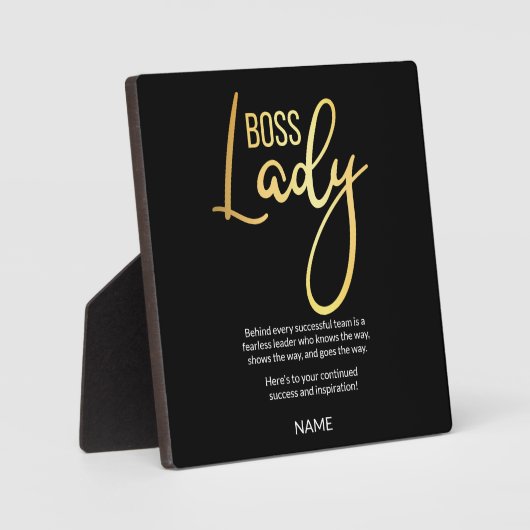 Boss Lady Fotoplatte (Vorderseite)